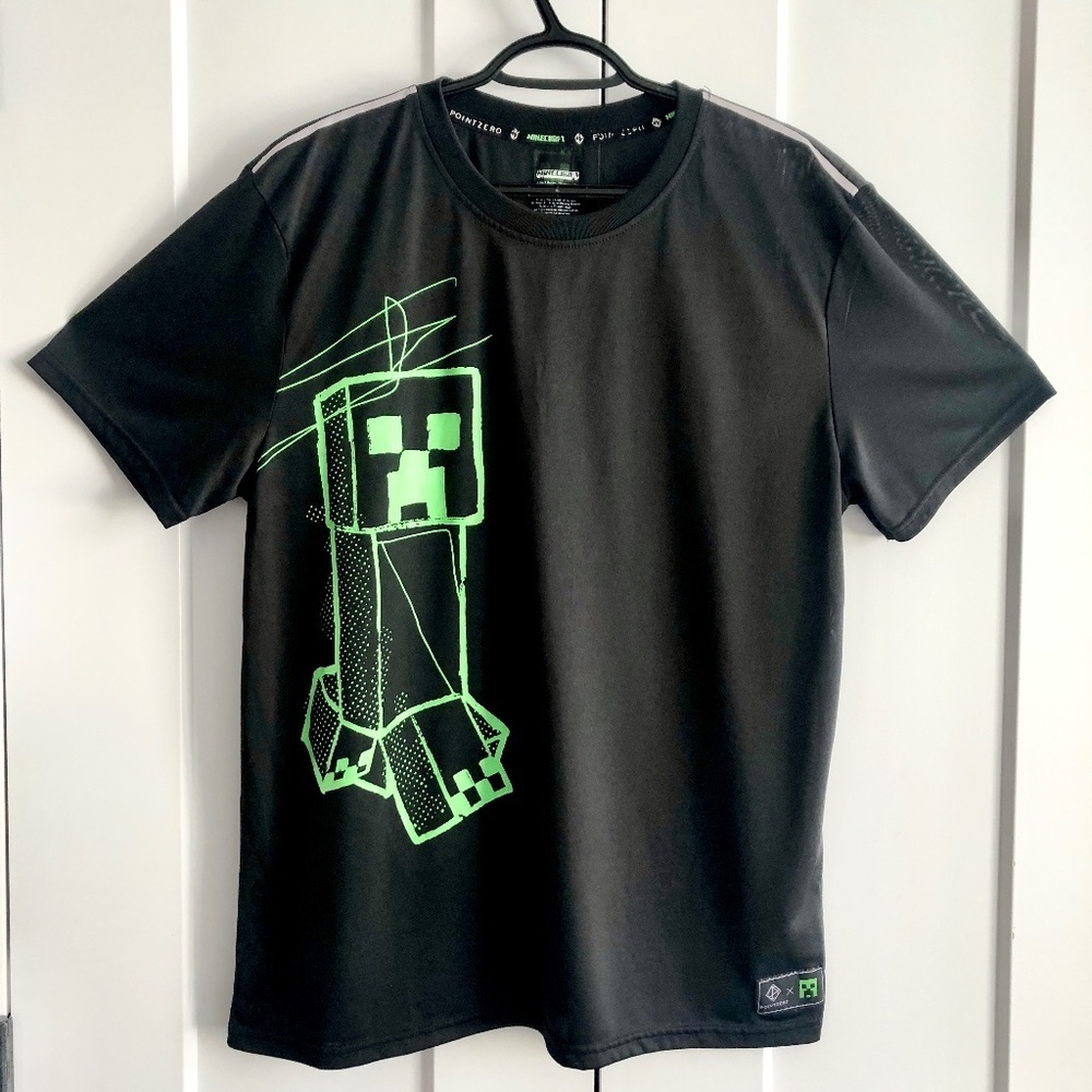 Minecraft X Point Zero T Shirt, Minecraft Video Game, Black Shirt, Mens Size L